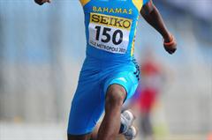 Bronze Medalist Lathone Collie-Minns of Bahamas in action during the Boys Triple jump final - Day Four - WYC Lille 2011 (Getty Images)