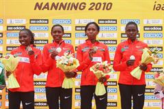Kenyan women take another World Half Marathon team title - Nanning 2010 (Getty Images)