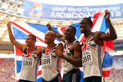 GB in the mens 4x100m Relay at the IAAF World Athletics Championships Moscow 2013 (Getty Images)