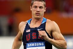 World Decathlon champion Trey Hardee competes in the 60m in the men's heptathlon in Doha (Getty Images)