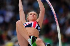 Bronze medal winner Lucy BRYAN of Great Britain in action in the Girls Pole Vault final - Day Four - WYC Lille 2011 (Getty Images)