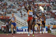 Janeth Jepkosgei wins the 800m at the IAAF / VTB Bank Continental Cup in Split (Getty Images)