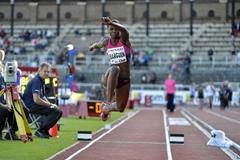 Caterine Ibarguen at the 2013 IAAF Diamond League meeting in Stockholm (Anders and Hasse Sjogren)
