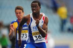 Michael-Meba Zeze of France in action during the 100m qualification day one - WYC Lille 6 July 2011 (Getty Images)