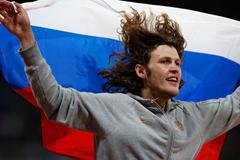 Russia's Ivan Ukhov celebrates winning High Jump gold at the 2012 London Olympics (Getty Images)