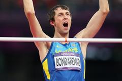 Ukraine's Bohdan Bondarenko in the 2012 Olympic High Jump final (Getty Images)