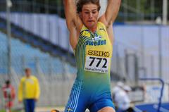 Johan TALEUS of Sweden going for silver medal during the Boys long jump final - Day Two - WYC Lille 2011 (Getty Images)