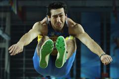 Oleksiy Kasyanov of Ukraine competes in the Men's Long Jump in the Heptathlon during day one - WIC Istanbul (Getty Images)