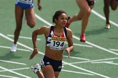 Jodie Williams of Great Britain in the first round of the 200m (Getty Images)