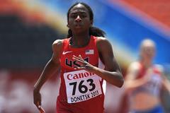 Olivia Baker at the IAAF World Youth Championships in Donetsk (Getty Images)