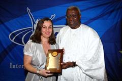 Marcia Lins, the State Secretary of Sport for the Rio Janeiro State with IAAF President Lamine Diack (Getty Images)