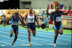Lisbon 2001 Men's 60m final (© Allsport)