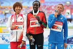 Medal Ceremony women's Marathon at the IAAF World Athletics Championships Moscow 2013 (Getty Images)