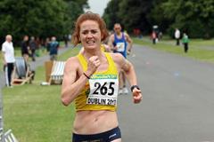 Marie Jose Poves winning at the 2013 Dublin Grand Prix of Race Walking  (Mark Easton)