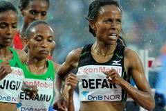 Meseret Defar, winner of the 5000m at the Oslo Diamond League (Hasse Sjogren)