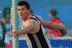 Nicholas Percy of Great Britain in action in the boys Discus final - Day one of WYC LILLE (Getty Images)