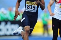 Arman HALL of USA  in action during the Boys 400 metres - Day one of WYC Lille  2011 (Getty Images)