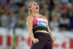 Javelin winner Maria Abakumova at the 2013 IAAF Diamond League meeting in Zurich (Jiro Mochizuki)