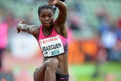 Caterina Ibargüen at the 2013 IAAF Diamond League in Oslo (Jiro Mochizuki)