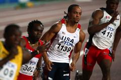 Wallace Spearmon of the US in the 200m second round (Getty Images)