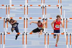 Jonas Christen of Germany wins his 110 metres Hurdles heat on day one of the 14th IAAF World Junior Championships  on July 10, 2012 in Barcelona, Spain (Getty Images)