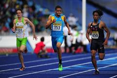 Stephen Newbold strikes 200m gold for The Bahamas (Getty Images)