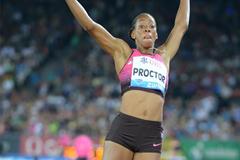 Long Jump winner Shara Proctor at the 2013 IAAF Diamond League meeting in Zurich (Jiro Mochizuki)