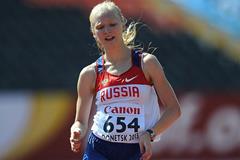Olga Shargina, winner of the girls' 5000m race walk at the 2013 World Youth Championships (Getty Images)