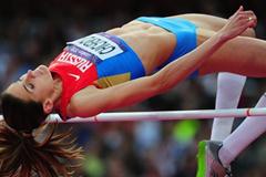 Anna Chicherova of Russia competes during the Women's High Jump Final  of the London 2012 Olympic Games at Olympic Stadium on August 11, 2012 (Getty Images)