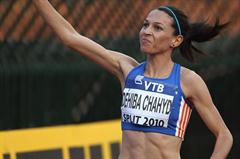 Hind Dehiba after her dramatic 1500m victory in Split (Getty Images)