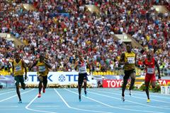 Usain Bolt in the men's 200m final at the 2013 IAAF World Championships in Moscow (Getty Images)