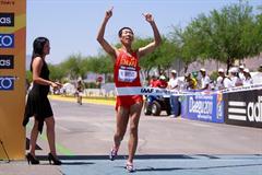 Hao Wang of China wins the men's 20km race in Chihuahua (Getty Images)