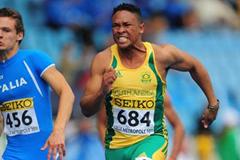 Bradley Britz of South Africa in action during the 100 metres qualification during day one of the IAAF WYC Lille July 6. (Getty Images - Stu Forster)