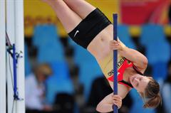 Desiree SINGH of Germany in action during the Womens Pole Vault qualification - Day Two - WYC Lille   (Getty Images)