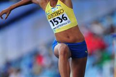  Lynn Johnson of Sweden in action during the Girls Triple Jump qualification during day one - WYC Lille  2011 (Getty Images)