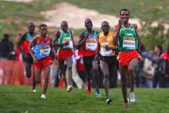 Gebre-egziabher Gebremariam out-sprints Moses Kipsiro, Leonard Komon and Zersenay Tadese to take the senior mens title (Getty Images)