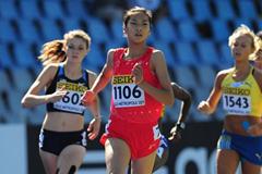 Chunyu WANG of China in action during the Girls 800 metres qualification  (Getty Images)
