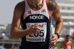 Trond Nymrak from Norway on his way to 4th place in the 50km race (Getty Images)
