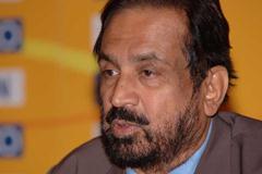 Suresh Kalmadi at the press conference (IAAF)