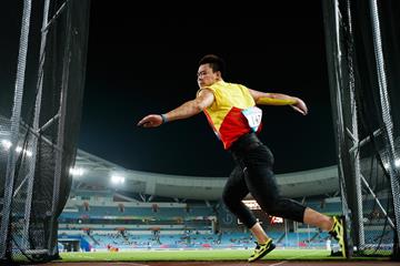 China's Chen Yulong in the discus (Getty Images)