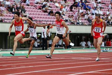 China's Su Bingtian wins the 100m (Yohei KAMIYAMA/Agence SHOT)