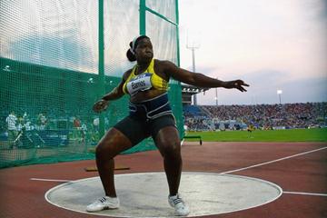 Yarelis Barrios of Cuba dominates the women's Discus competition, setting a competition record of 65.86m (Getty Images)