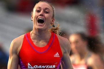 Sally Pearson wins the 100m Hurdles at the 2012 Melbourne World Challenge (Getty Images)