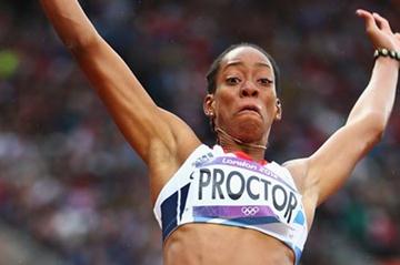 Shara Proctor of Great Britain competes in the Women's Long Jump Qualifications on Day 11 of the London 2012 Olympic Games at Olympic Stadium on August 7, 2012 (Getty Images)