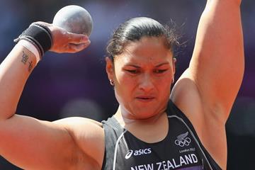 Valerie Adams of New Zealand competes in the Women's Shot Put qualification on Day 10 of the London 2012 Olympic Games at the Olympic Stadium on August 6, 2012 (Getty Images)