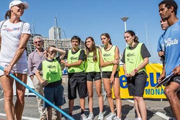 Yelena Isinbayeva attends the IAAF-Nestlé Kids’ Athletics in Monaco leading up to the Herculis meeting (Philippe Fitte)