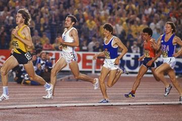 A classic! - John Walker, Steve Ovett, Jurgen Straub, Abderahmane Morceli and Steve Scott at the 1977 World Cup. Ovett won the race. (Getty Images)