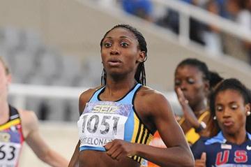 Anthonique Strachan of Bahamas wins the Women's 200 metres Final on the day four of the 14th IAAF World Junior Championships in Barcelona on 13 July 2012 (Getty Images)