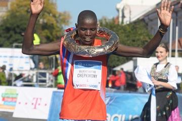 Gilbert Chepkwony after his 2:08:33 PB in Kosice (organisers)