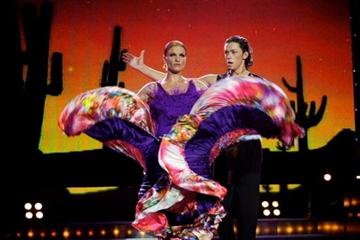 Nataliya Dobrynska on the Ukrainian television programme, 'Dancing for You' (courtesy of press service for Channel 1plus1)